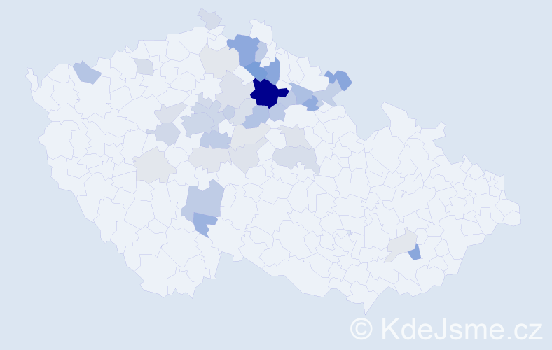Příjmení: 'Drozen', počet výskytů 126 v celé ČR