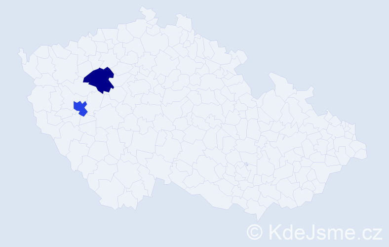 Příjmení: 'Veklincová', počet výskytů 5 v celé ČR