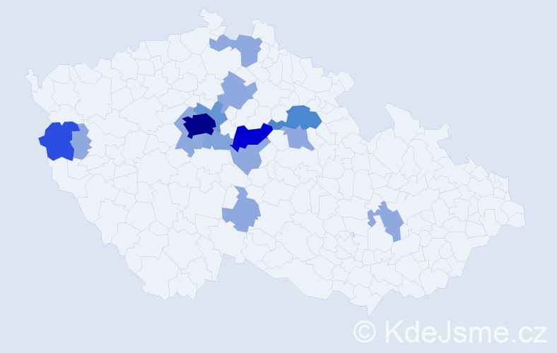 Příjmení: 'Ditrychová', počet výskytů 38 v celé ČR