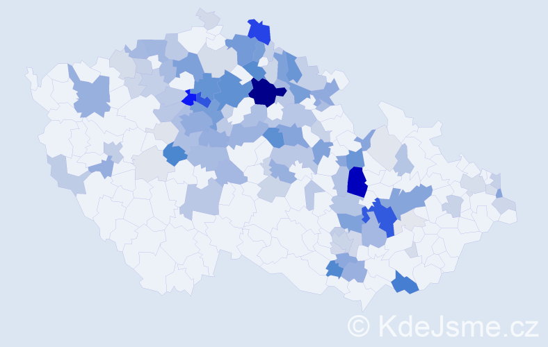 Příjmení: 'Lachmanová', počet výskytů 464 v celé ČR