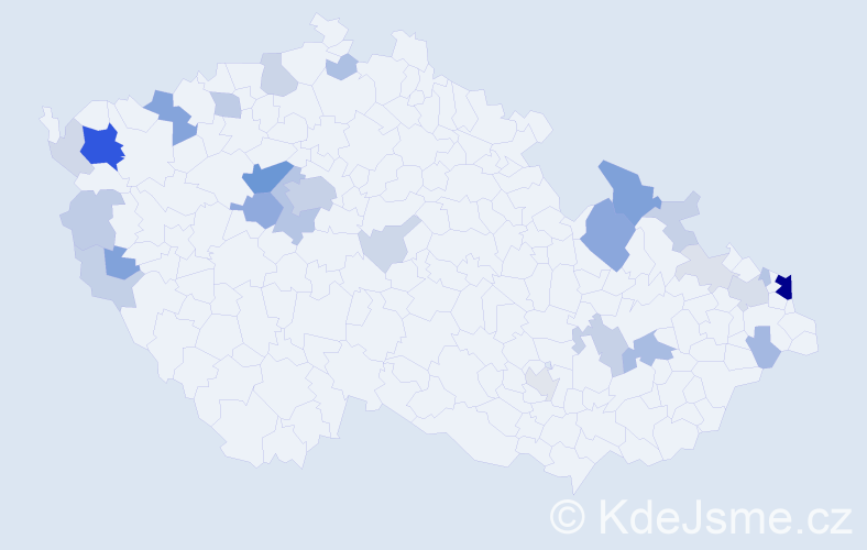 Příjmení: 'Mišalko', počet výskytů 96 v celé ČR