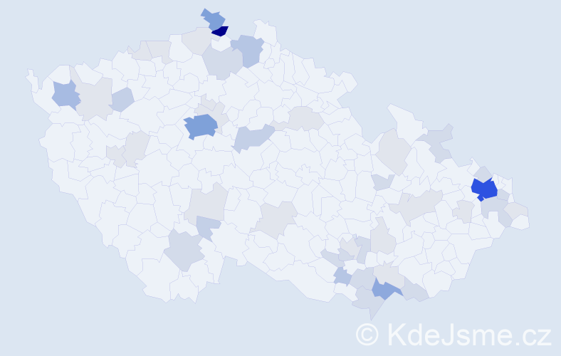 Příjmení: 'Stankovičová', počet výskytů 143 v celé ČR