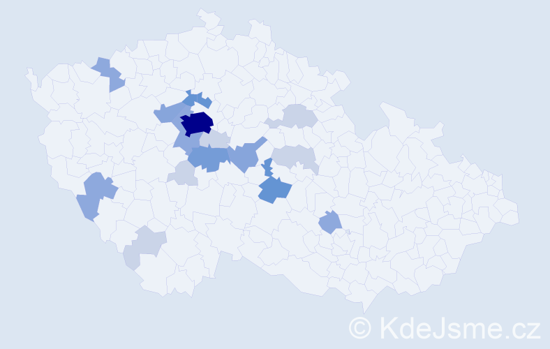 Příjmení: 'Rebec', počet výskytů 51 v celé ČR