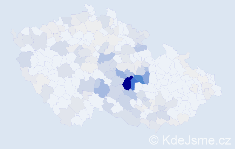 Příjmení: 'Poulová', počet výskytů 569 v celé ČR