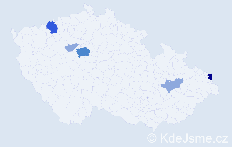 Příjmení: 'Laban', počet výskytů 12 v celé ČR