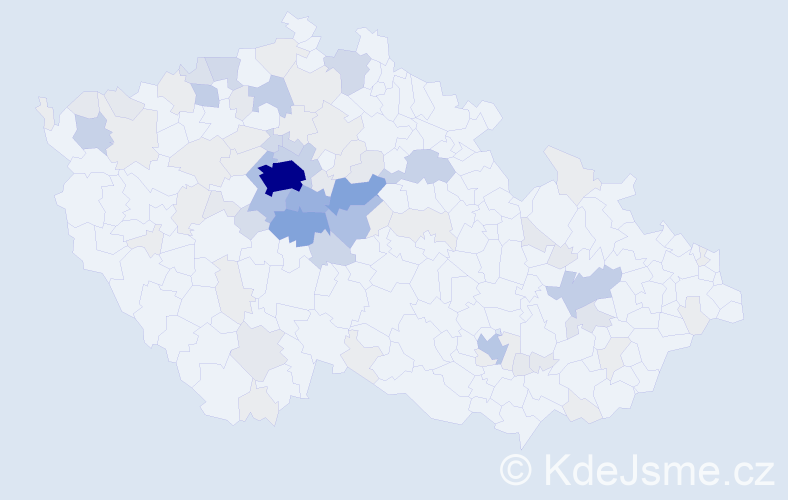 Příjmení: 'Bohatová', počet výskytů 338 v celé ČR