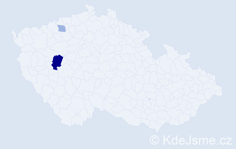 Příjmení: 'Křejdl', počet výskytů 5 v celé ČR