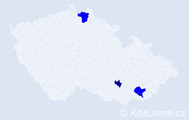 Příjmení: 'Tejnil', počet výskytů 4 v celé ČR