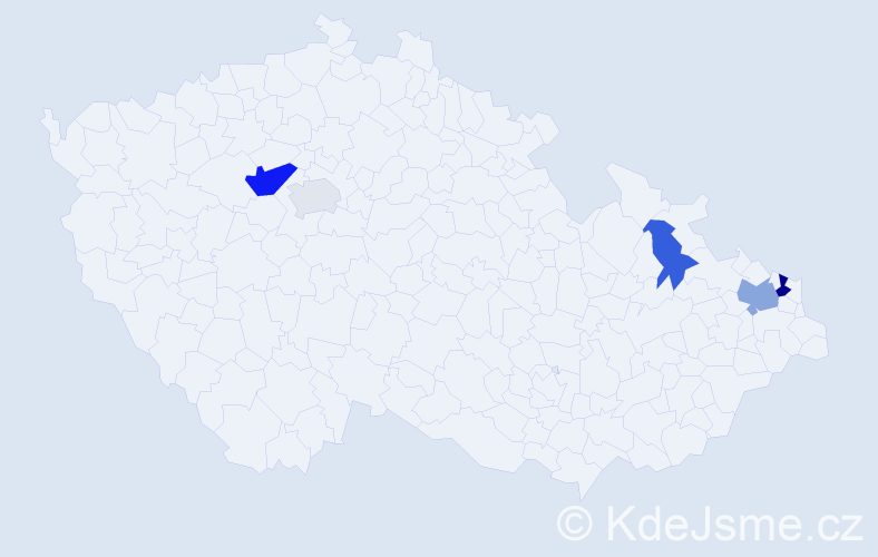 Příjmení: 'Halaša', počet výskytů 9 v celé ČR