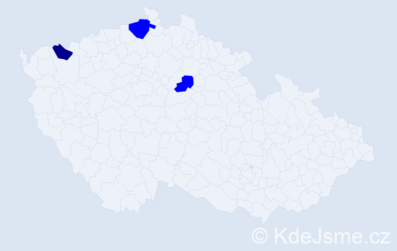 Příjmení: 'Ceková', počet výskytů 4 v celé ČR