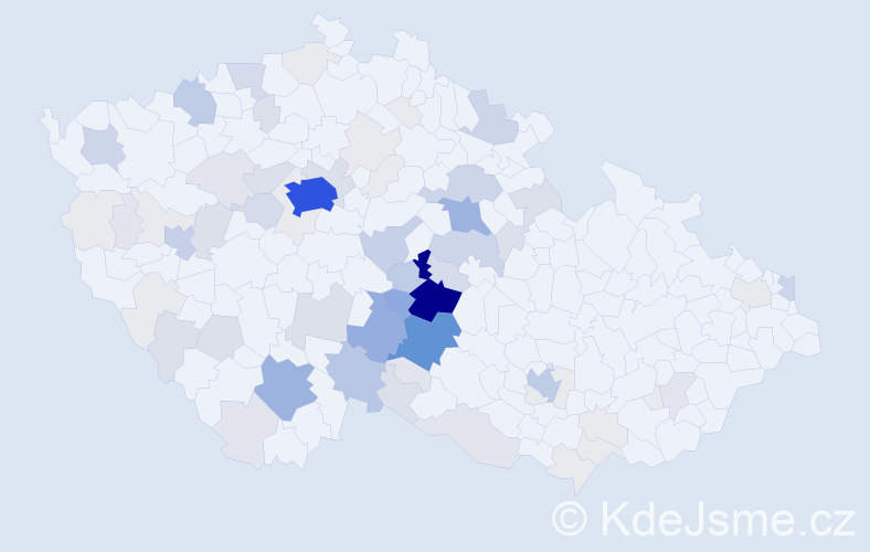 Příjmení: 'Med', počet výskytů 326 v celé ČR