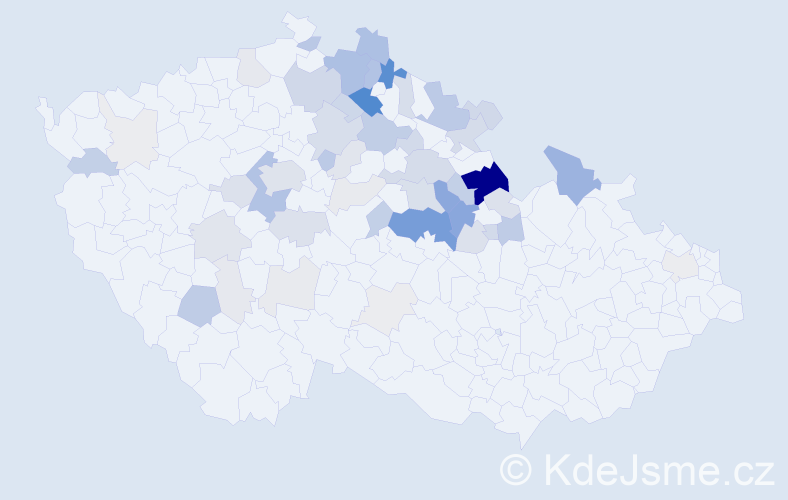 Příjmení: 'Pavlišta', počet výskytů 205 v celé ČR