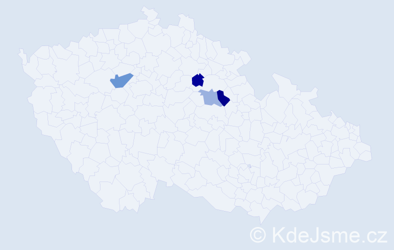 Příjmení: 'Rochela', počet výskytů 5 v celé ČR