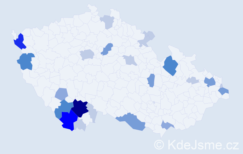 Příjmení: 'Faturová', počet výskytů 68 v celé ČR