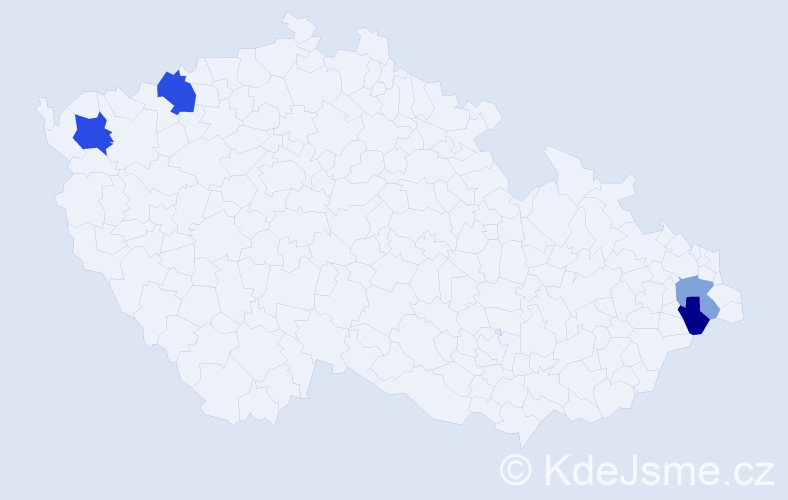 Příjmení: 'Silvester', počet výskytů 6 v celé ČR