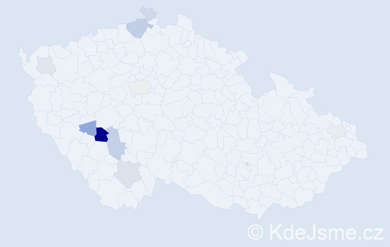 Příjmení: 'Březnický', počet výskytů 19 v celé ČR