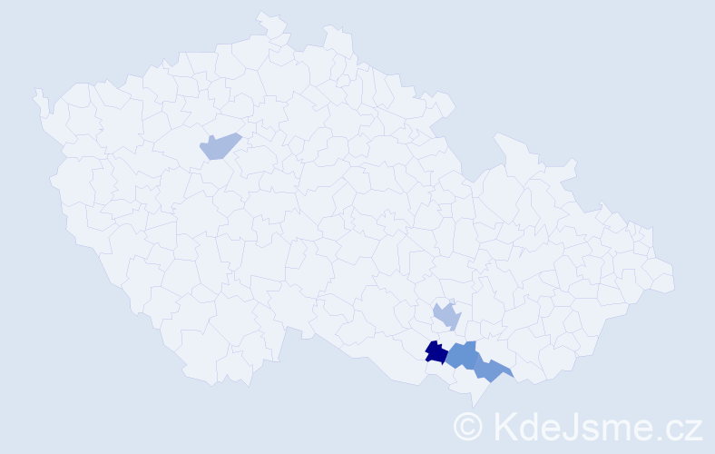Příjmení: 'Ledahudec', počet výskytů 14 v celé ČR
