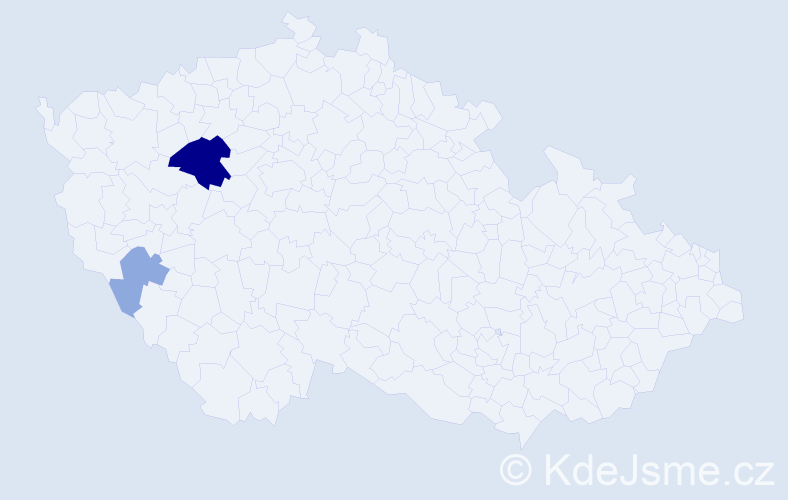 Příjmení: 'Mužkovská', počet výskytů 7 v celé ČR