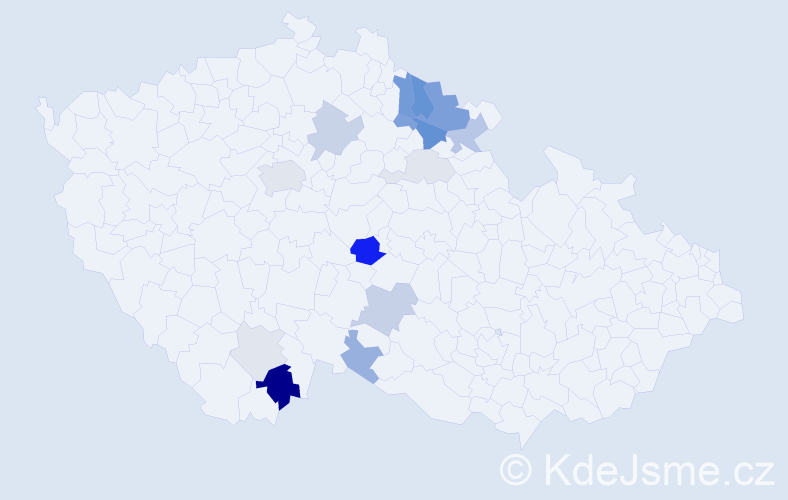 Příjmení: 'Kobos', počet výskytů 38 v celé ČR