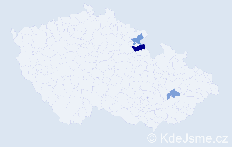 Příjmení: 'Popovňaková', počet výskytů 3 v celé ČR