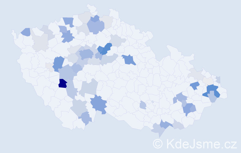 Příjmení: 'Pobudová', počet výskytů 165 v celé ČR