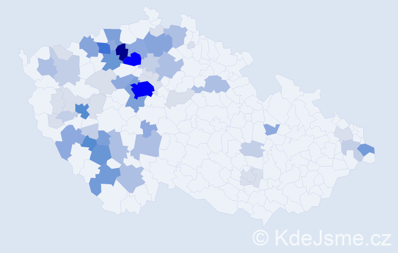 Příjmení: 'Korous', počet výskytů 218 v celé ČR