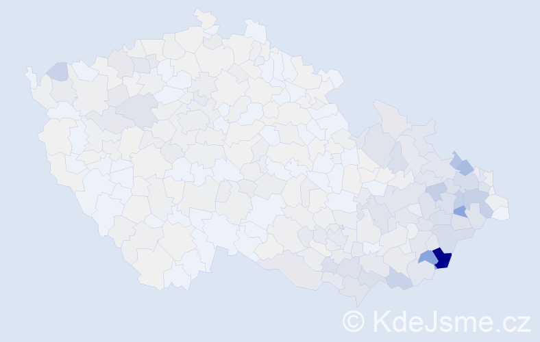 Příjmení: 'Fojtík', počet výskytů 2638 v celé ČR