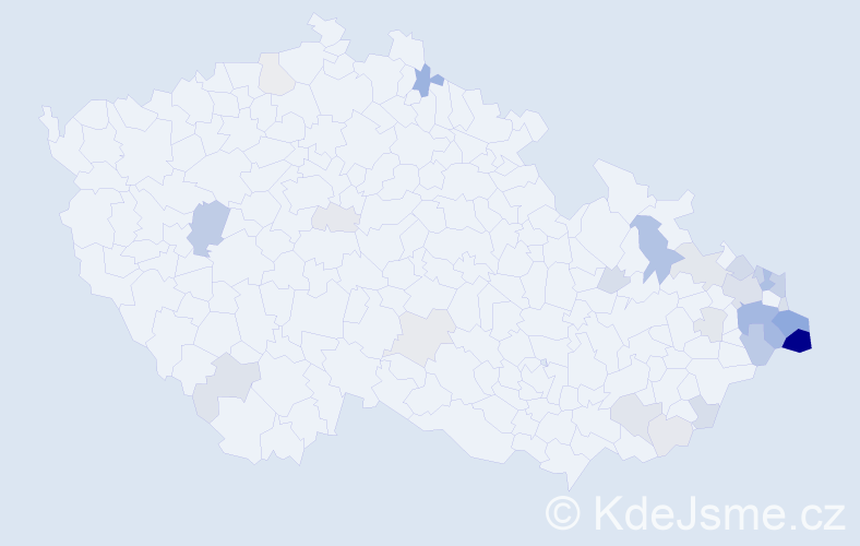 Příjmení: 'Michalek', počet výskytů 85 v celé ČR