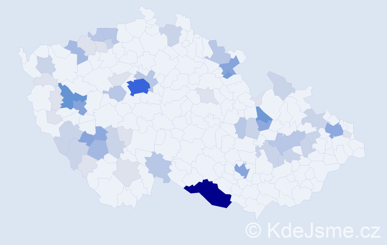 Příjmení: 'Herzig', počet výskytů 177 v celé ČR