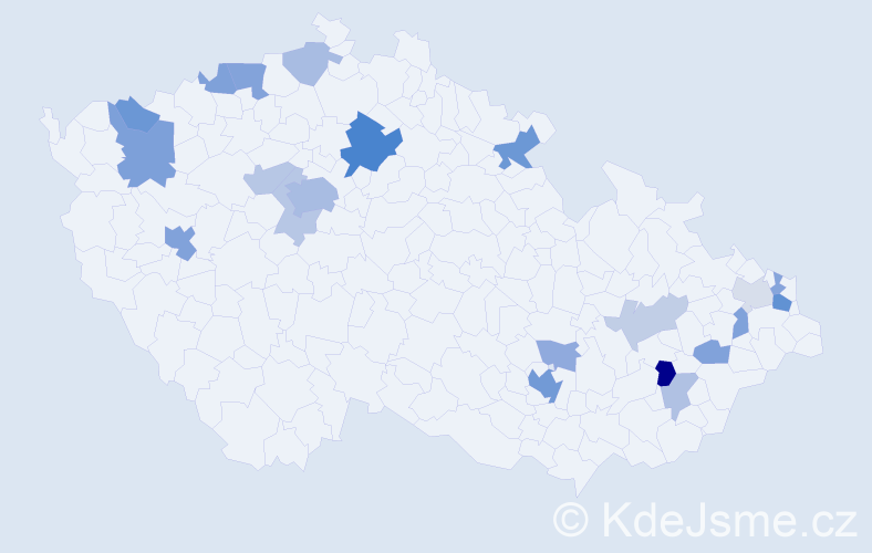 Příjmení: 'Martinez', počet výskytů 46 v celé ČR