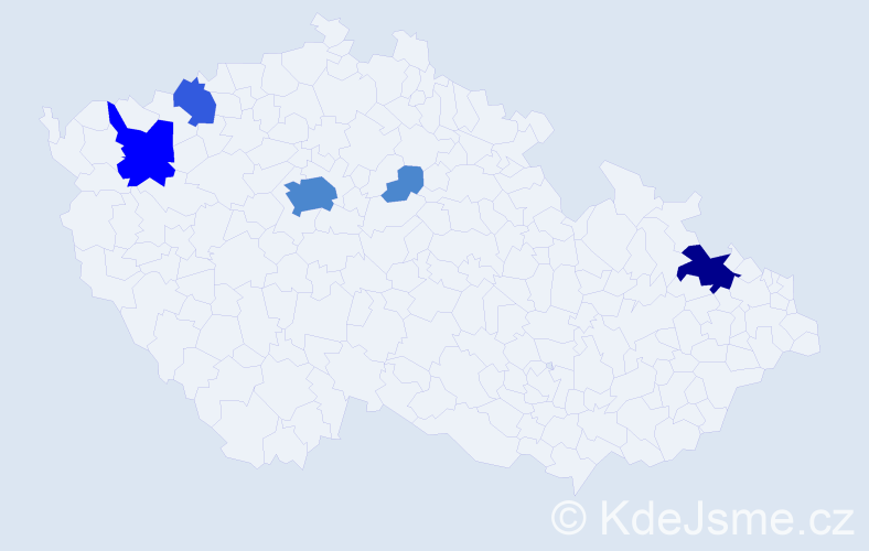 Příjmení: 'Keleová', počet výskytů 16 v celé ČR