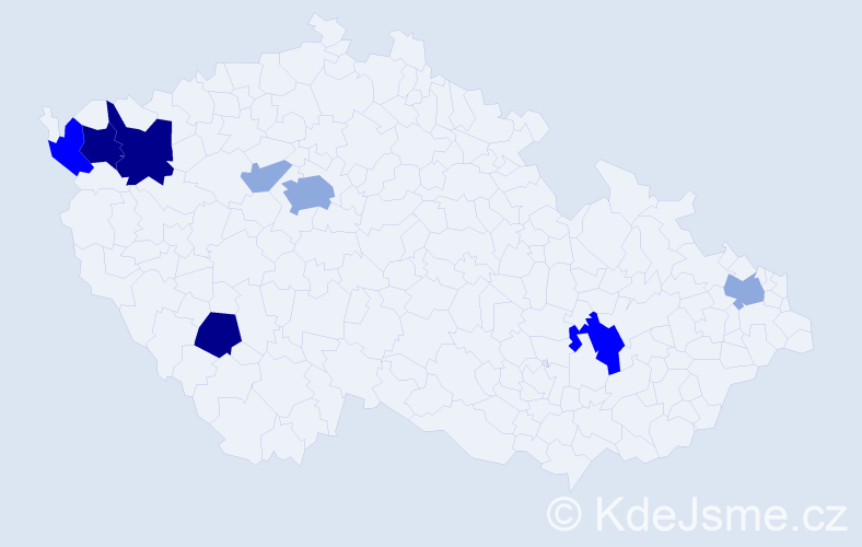 Příjmení: 'Pohlotko', počet výskytů 29 v celé ČR