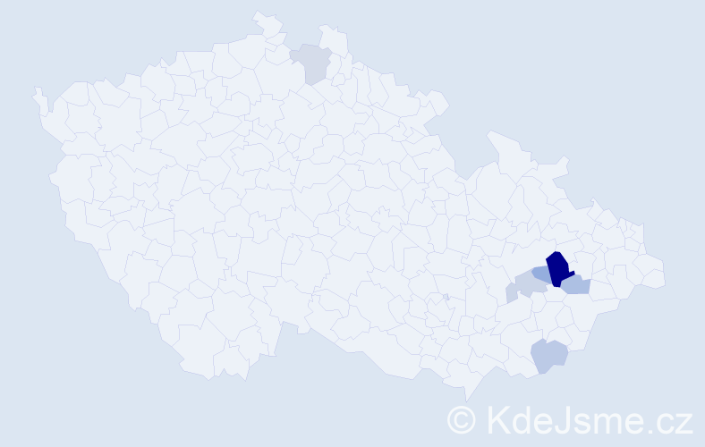 Příjmení: 'Krasňák', počet výskytů 21 v celé ČR