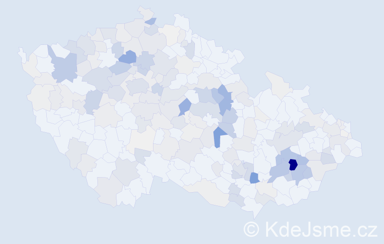 Příjmení: 'Fuksa', počet výskytů 776 v celé ČR