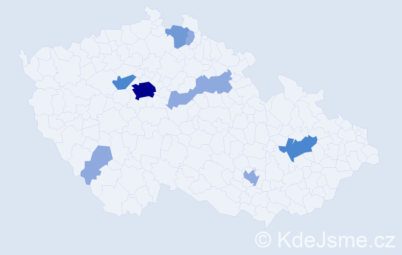 Příjmení: 'Kholod', počet výskytů 22 v celé ČR