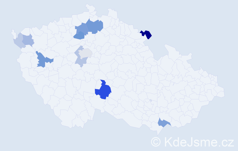 Příjmení: 'Krolop', počet výskytů 32 v celé ČR