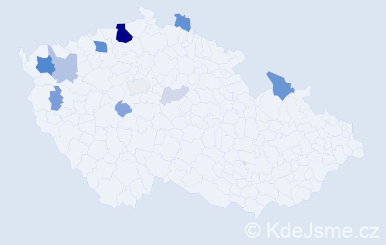 Příjmení: 'Čikošová', počet výskytů 44 v celé ČR
