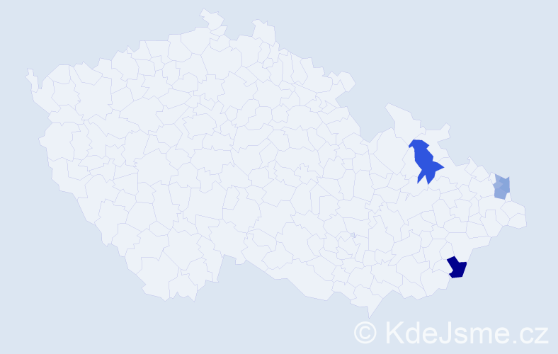 Příjmení: 'Bičejová', počet výskytů 11 v celé ČR