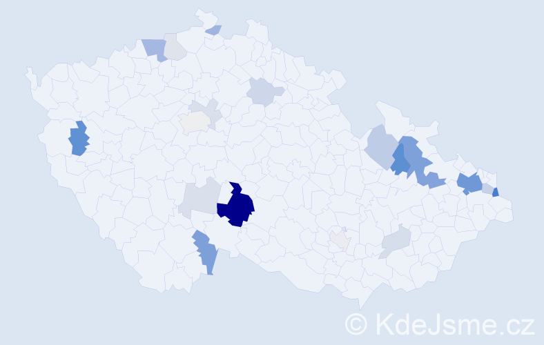 Příjmení: 'Grešková', počet výskytů 63 v celé ČR