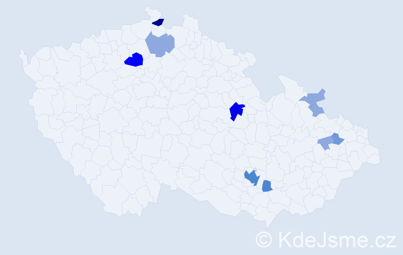Příjmení: 'Hurák', počet výskytů 26 v celé ČR