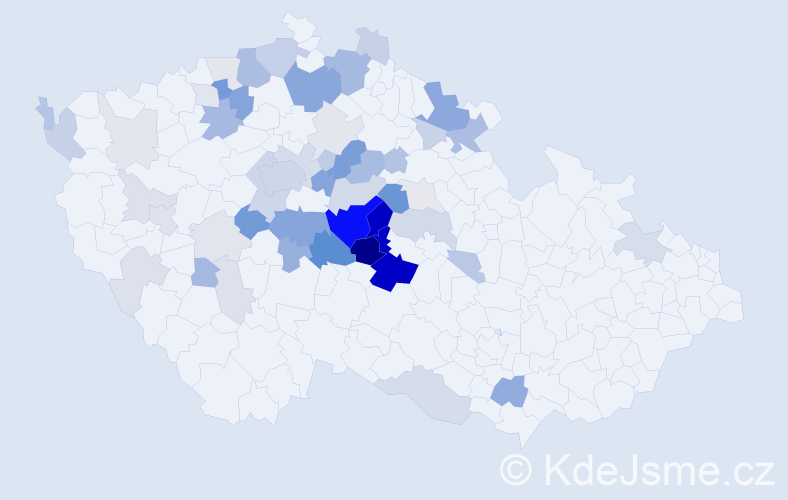 Příjmení: 'Čálek', počet výskytů 185 v celé ČR