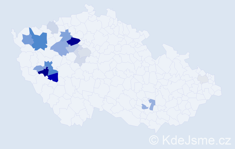 Příjmení: 'Čivišová', počet výskytů 53 v celé ČR