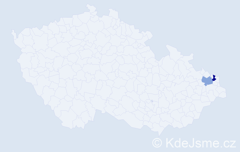 Příjmení: 'Pardel', počet výskytů 2 v celé ČR