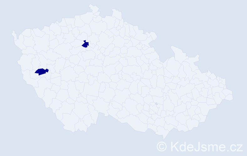 Příjmení: 'Zymák', počet výskytů 2 v celé ČR