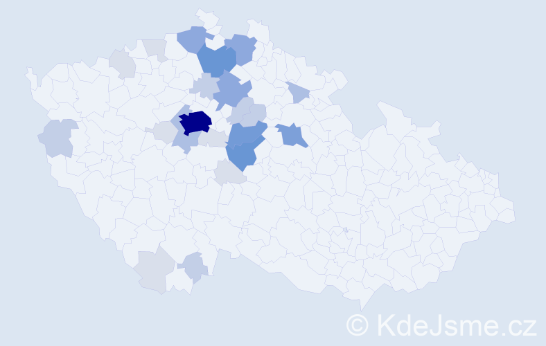 Příjmení: 'Vokolek', počet výskytů 85 v celé ČR