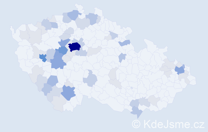 Příjmení: 'Blahovec', počet výskytů 190 v celé ČR