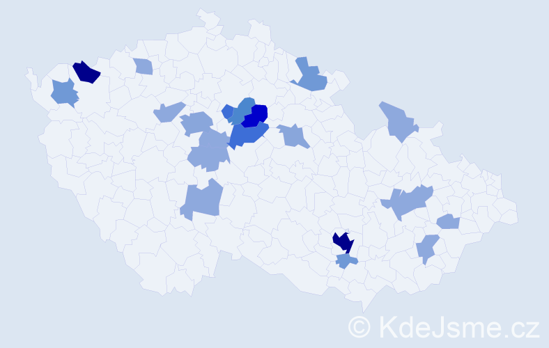 Příjmení: 'Latta', počet výskytů 62 v celé ČR