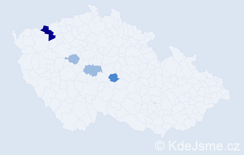 Příjmení: 'Kritzner', počet výskytů 8 v celé ČR