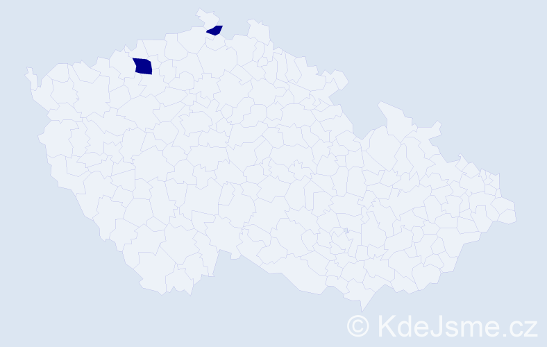 Příjmení: 'Adamišín', počet výskytů 2 v celé ČR