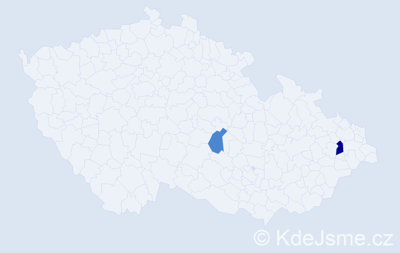 Příjmení: 'Kindrová', počet výskytů 4 v celé ČR